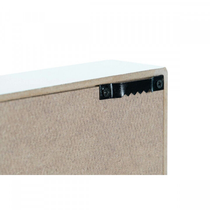 Wanddecoratie DKD Home Decor Wit Rood Stads 48 x 4 x 22 cm (2 Stuks)