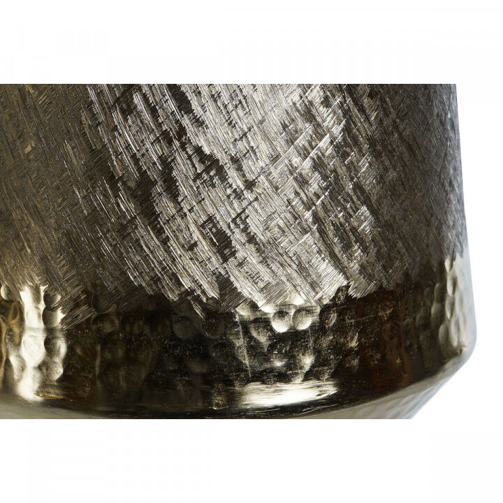 Centerpiece DKD Home Decor Golden Silver Aluminium 19 x 19 x 20 cm (2 Units)