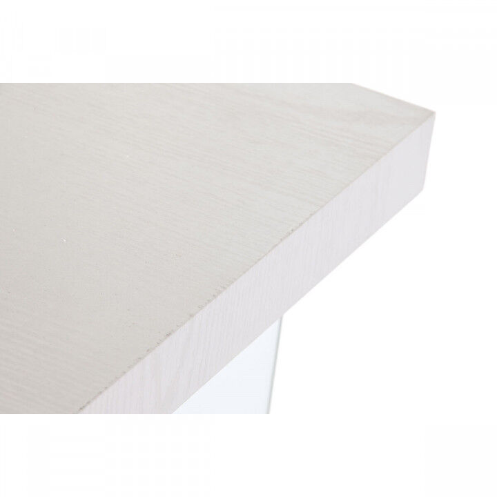 Scrivania DKD Home Decor Bianco Trasparente Cristallo Legno MDF 120 x 50 x 76 cm