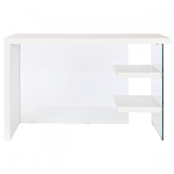 Scrivania DKD Home Decor Bianco Trasparente Cristallo Legno MDF 120 x 50 x 76 cm