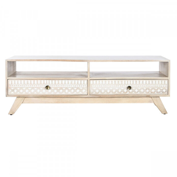 TV-Möbel DKD Home Decor Weiß natürlich Mango-Holz 130 x 40 x 45 cm