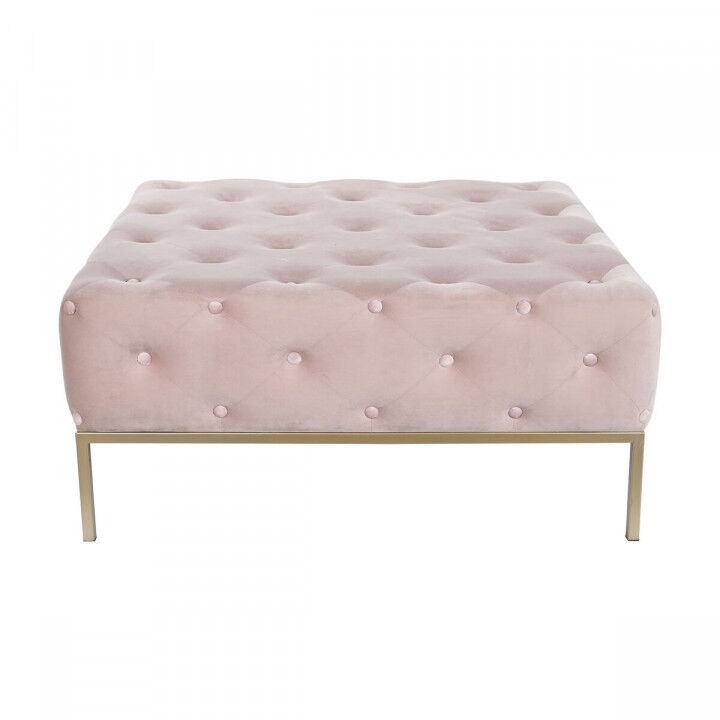 Hocker DKD Home Decor Rosa Gold Metall 100 x 100 x 45 cm