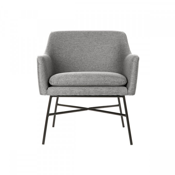 Sessel DKD Home Decor Schwarz Hellgrau Metall 66 x 62 x 76,5 cm