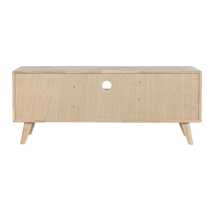 Mobile TV DKD Home Decor Naturale Metallo Legno d'albero della gomma 120 x 30 x 48 cm