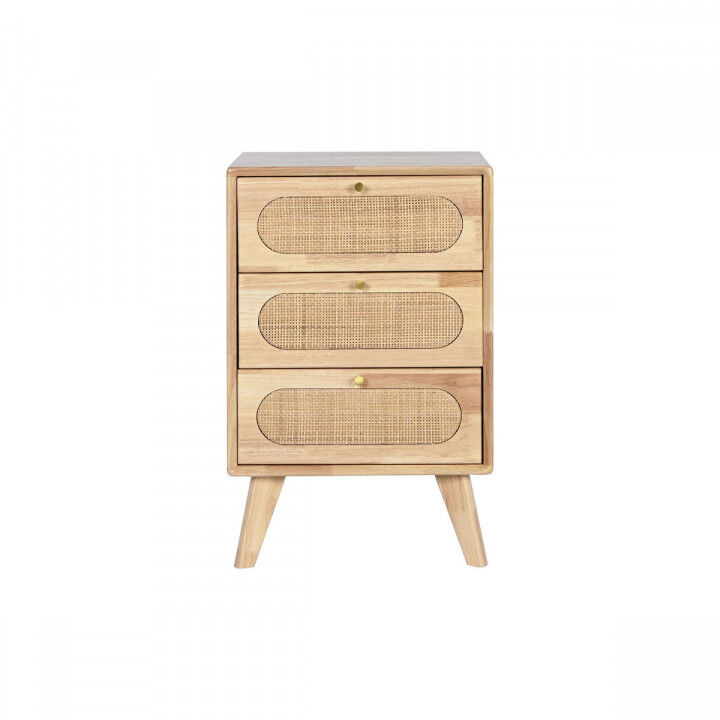 Cajonera DKD Home Decor Natural Metal Madera de caucho 40 x 30 x 63 cm