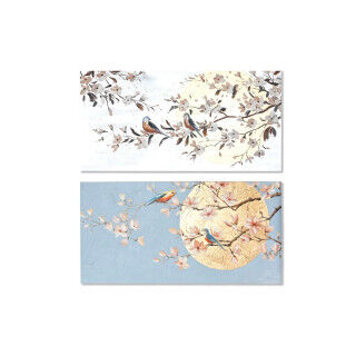 Canvas Home ESPRIT Bird Oriental 120 x 3,7 x 60 cm (2 Units)