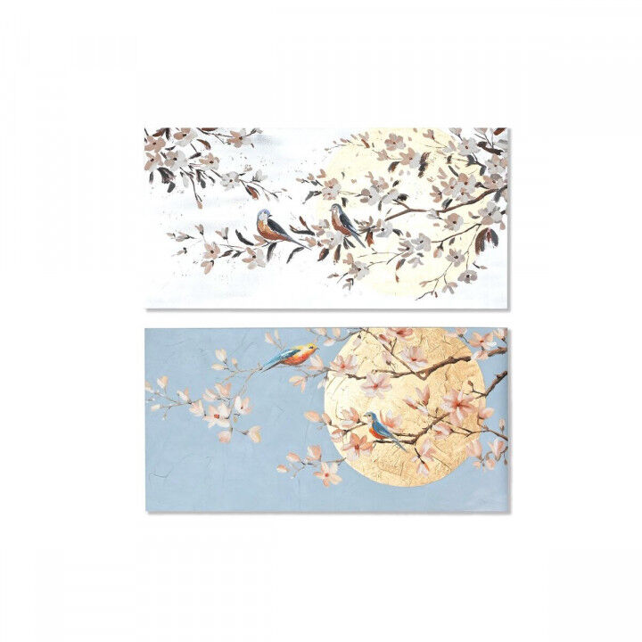 Canvas Home ESPRIT Vogel Orientaals 120 x 3,7 x 60 cm (2 Stuks)