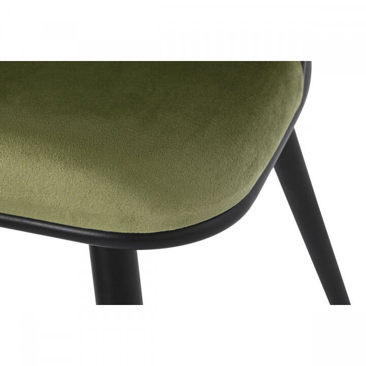 Silla DKD Home Decor Negro Verde Poliéster Terciopelo Metal 66 x 60 x 84 cm