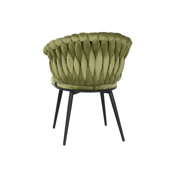 Chair DKD Home Decor Black Green Polyester Velvet Metal 66 x 60 x 84 cm