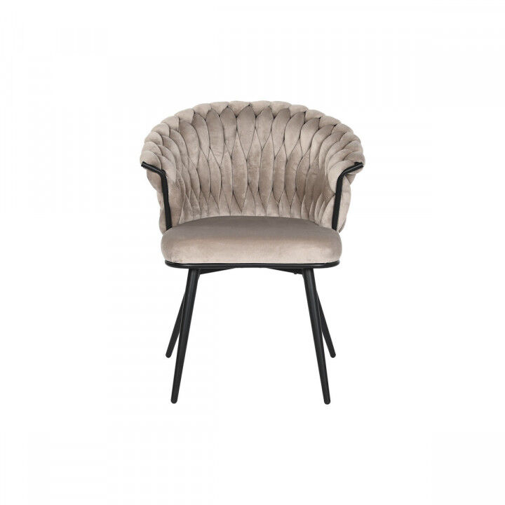 Stuhl DKD Home Decor Schwarz Beige 60 x 66 x 84 cm 66 x 60 x 84 cm