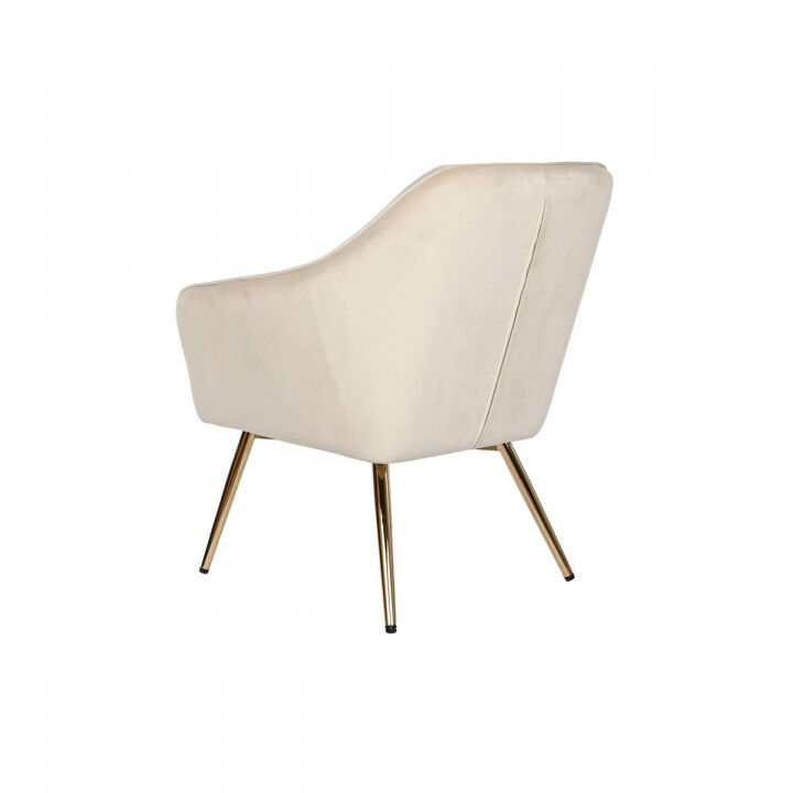 Armstoel DKD Home Decor Crème Gouden Metaal 74 x 74 x 90 cm