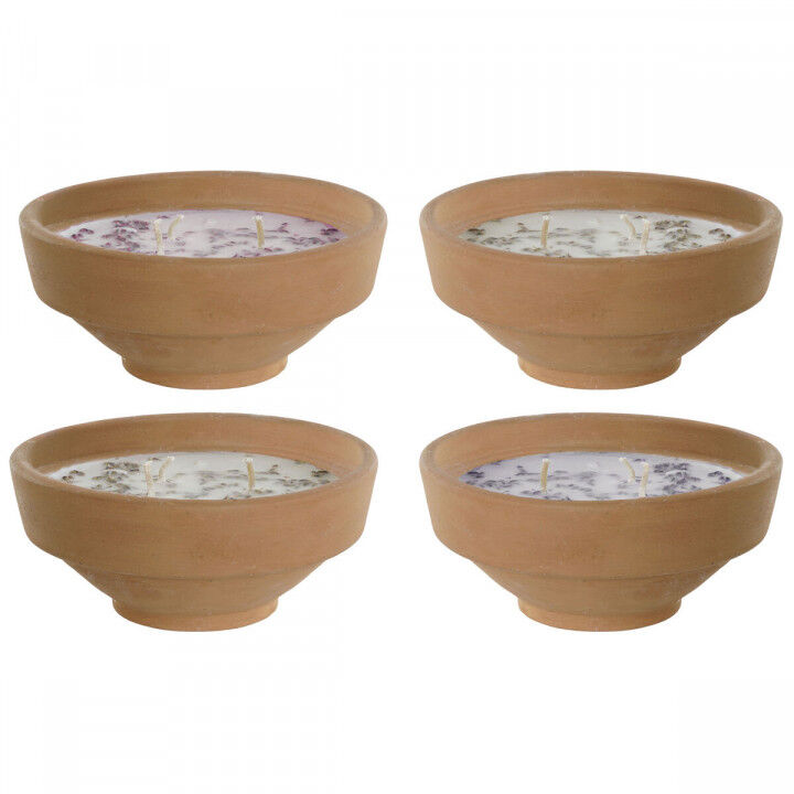 Candela Profumata DKD Home Decor Naturale Cottage 250 g (4 Unità)