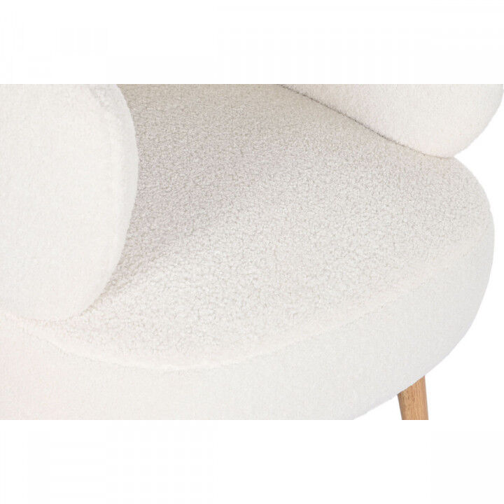 Armchair DKD Home Decor White Natural Wood 70 x 70 x 80 cm