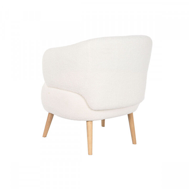 Poltrona DKD Home Decor Bianco Naturale Legno 70 x 70 x 80 cm