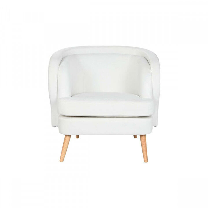 Armstoel DKD Home Decor Wit Natuurlijk Hout 91 x 80 x 78 cm