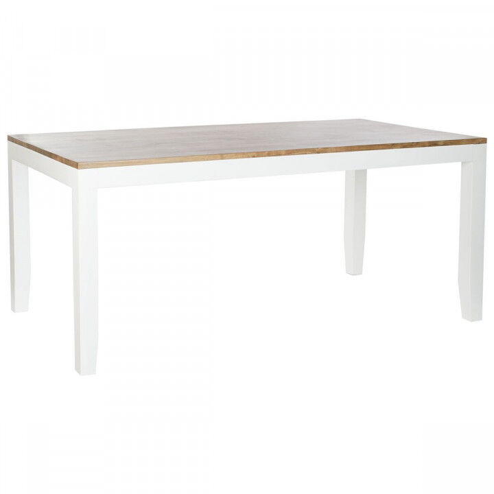 Eettafel DKD Home Decor Wit Bruin Acacia Mangohout 200 x 100 x 80 cm
