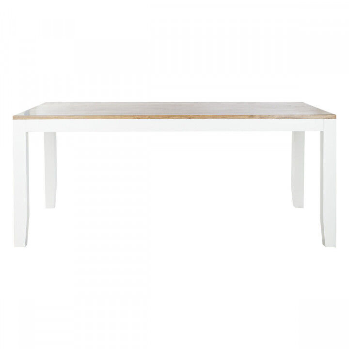 Tavolo da Pranzo DKD Home Decor Bianco Marrone Legno di acacia Legno di mango 200 x 100 x 80 cm