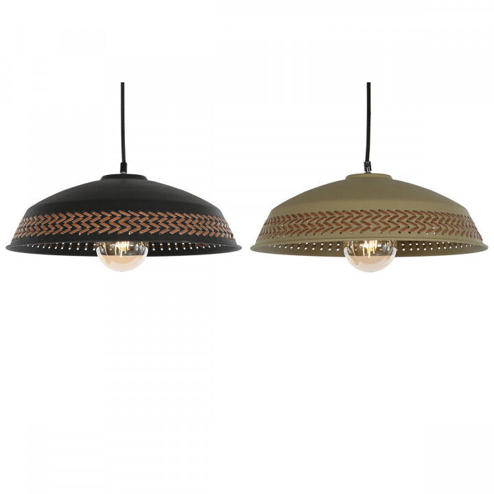 Lámpara de Techo DKD Home Decor Marrón Negro Crema Metal 50 W 42 x 42 x 24 cm (2 Unidades)