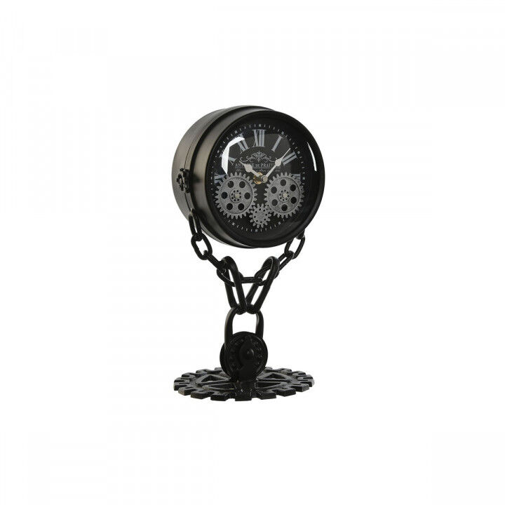 Horloge de table Home ESPRIT Noir Argenté