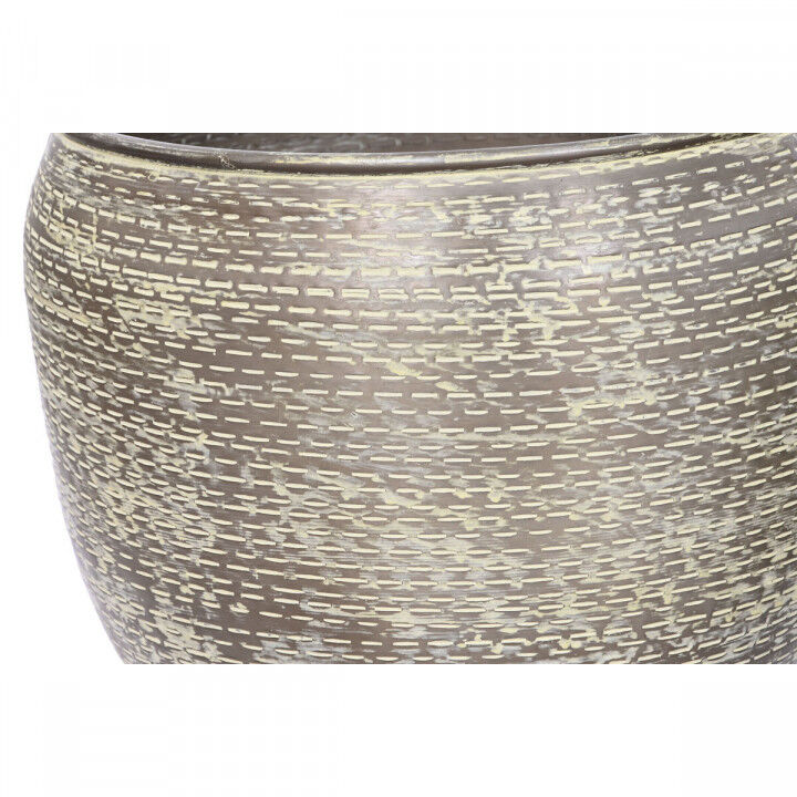 Set of Planters Home ESPRIT Green Aluminium 39 x 39 x 33 cm