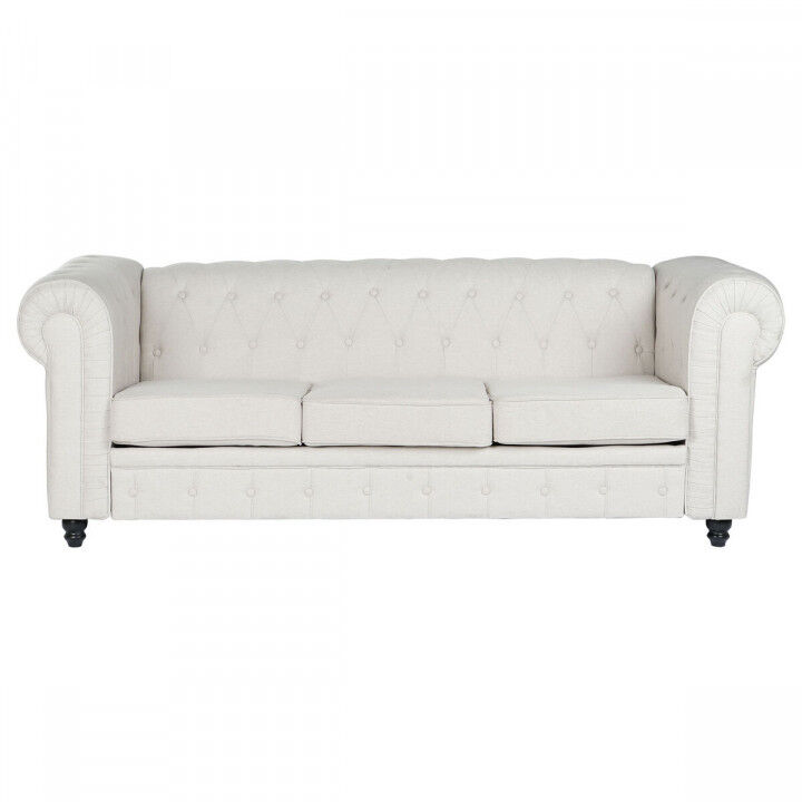 Sofa DKD Home Decor White Brown Cream Wood 209 x 84 x 76 cm