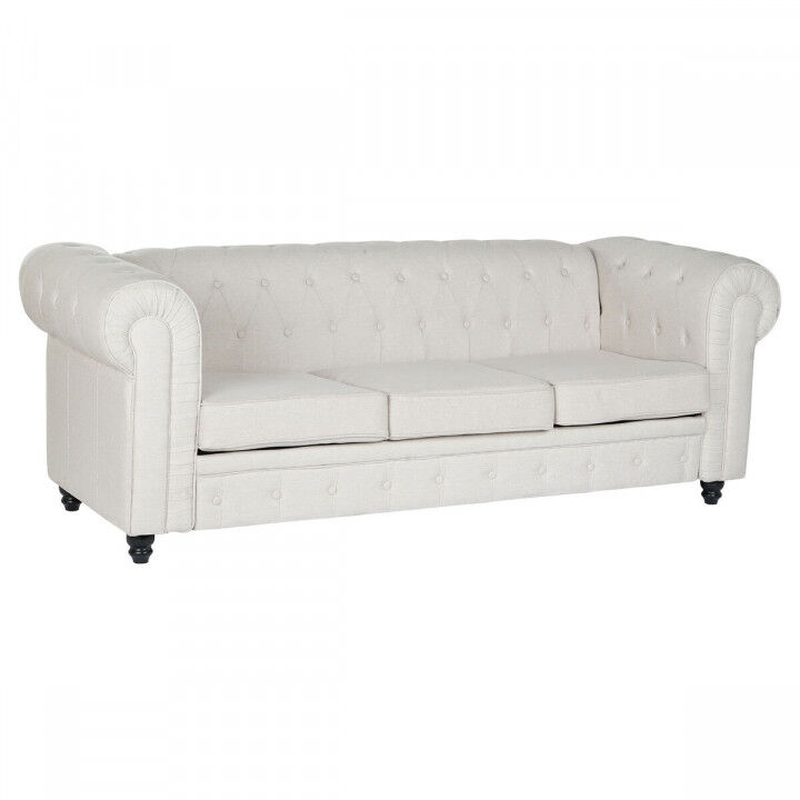 Canapé DKD Home Decor Blanc Marron Crème Bois 209 x 84 x 76 cm