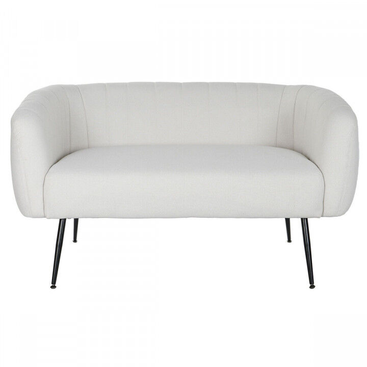 Divano DKD Home Decor Nero Greige Schiuma Legno Metallo Velluto Scandi 129 x 75 x 73 cm