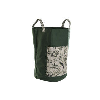 Garden waste bag Home ESPRIT White Green Cotton 40 x 40 x 60 cm