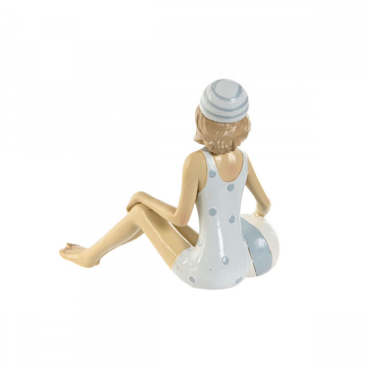 Decoratieve figuren Home ESPRIT Wit Hemelsblauw Mediterrane 8 x 8 x 12,5 cm (2 Stuks)