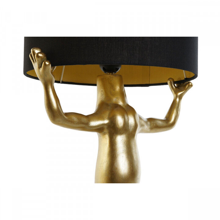Desk lamp Home ESPRIT Black Golden Resin 50 W 220 V 31 x 28 x 50 cm (2 Units)