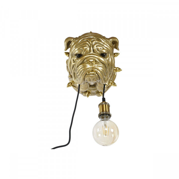 Muurlamp Home ESPRIT Gouden Hars 50 W Modern Bulldog 220 V 25 x 23 x 29 cm