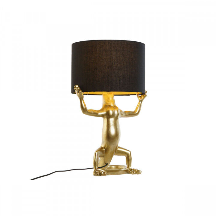 Bureaulamp Home ESPRIT Zwart Gouden Hars 50 W 220 V 31 x 28 x 50 cm (2 Stuks)