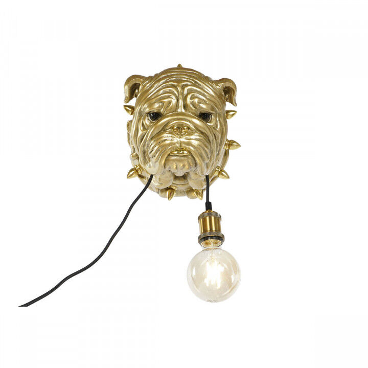 Wandleuchte Home ESPRIT Gold Harz 50 W Moderne Bulldog 220 V 25 x 23 x 29 cm