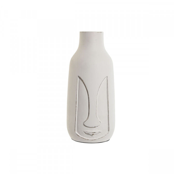 Vaso Home ESPRIT Bianco Legno di mango Moderno Viso 15 x 15 x 30 cm