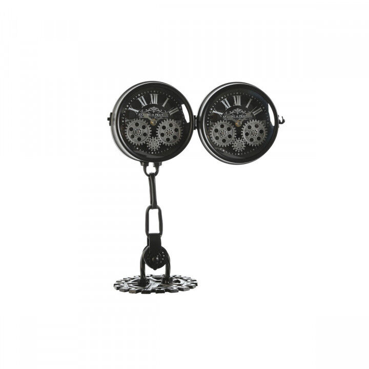 Reloj de Mesa Home ESPRIT Blanco Negro Plateado