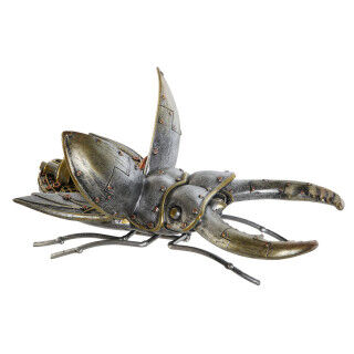 Figurine Décorative Home ESPRIT Gris Multicouleur Coléoptères 22 x 14 x 11 cm