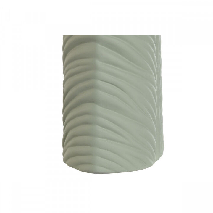 Vaso Home ESPRIT Verde Gres Tropicale Foglia della pianta 21 x 10 x 50 cm