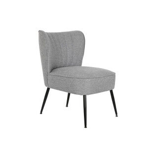 Fauteuil DKD Home Decor Gris Métal 55 x 64 x 72,5 cm