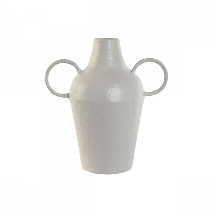 Jarrón Home ESPRIT Blanco Metal 33,5 x 20 x 36 cm