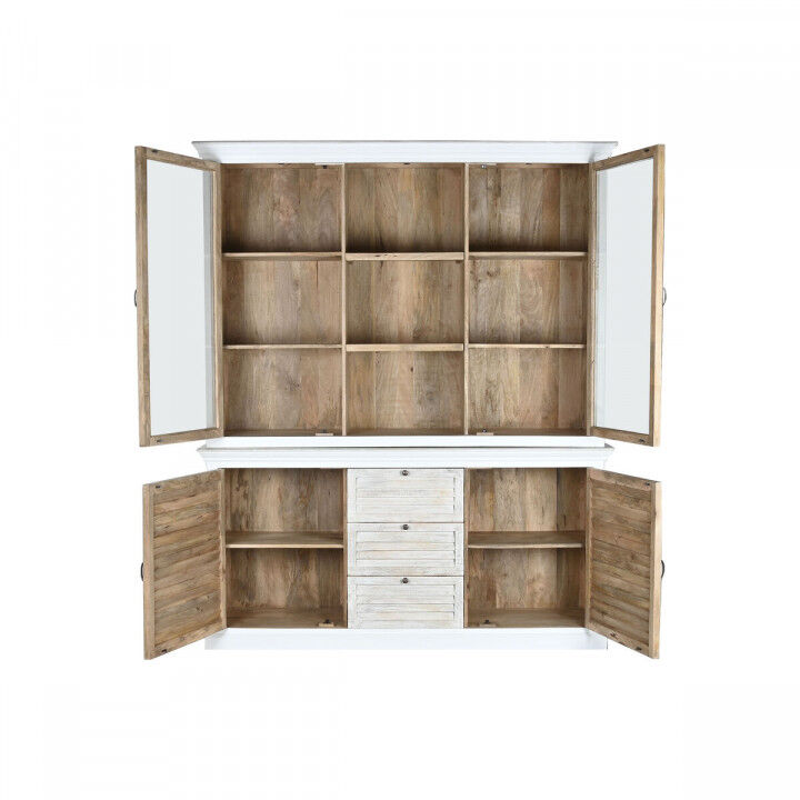 Vitrina Home ESPRIT Cristal Madera de mango 180 x 45 x 220 cm