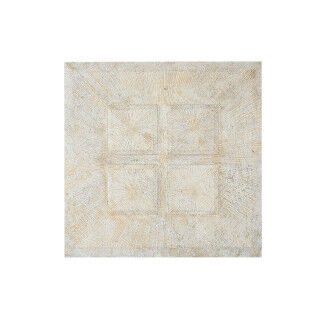 Decorazione da Parete Home ESPRIT Bianco Dorato Moderno Decapaggio 120 x 3,5 x 120 cm