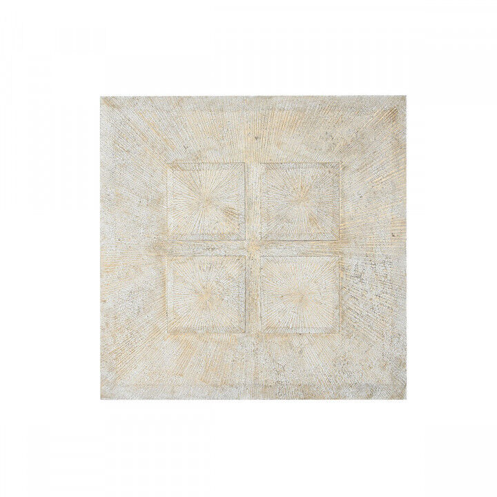 Decorazione da Parete Home ESPRIT Bianco Dorato Moderno Decapaggio 120 x 3,5 x 120 cm