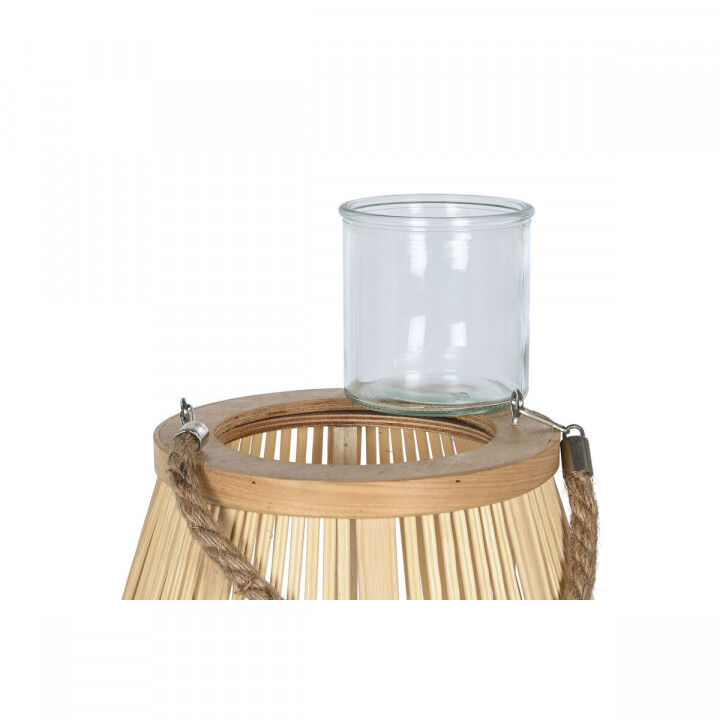 Portacandele Home ESPRIT Naturale Marrone Chiaro Bambù 35 x 35 x 85 cm