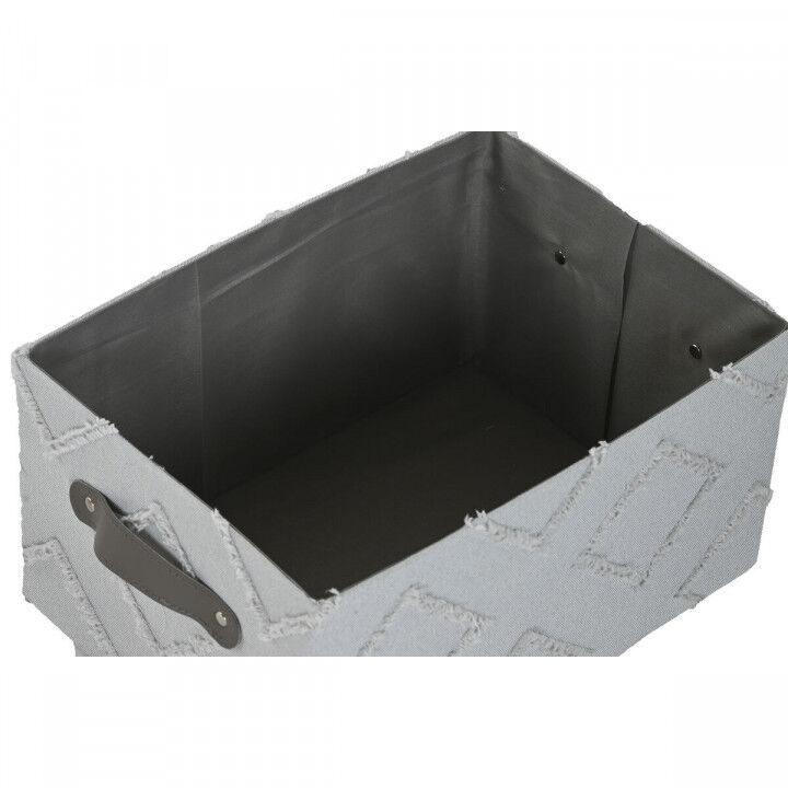 Set de basket Home ESPRIT Gris Crème 35 x 25 x 18 cm 3 Pièces (2 Unités)