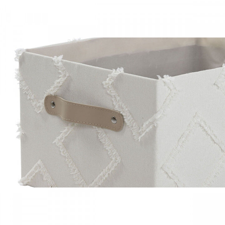 Juego de Cestas Home ESPRIT Gris Crema 35 x 25 x 18 cm 3 Piezas (2 Unidades)