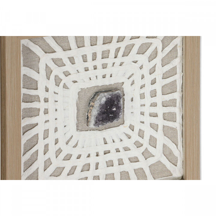 Satz mit 4 Bildern Home ESPRIT Papier Kristall 22 x 2 x 22 cm