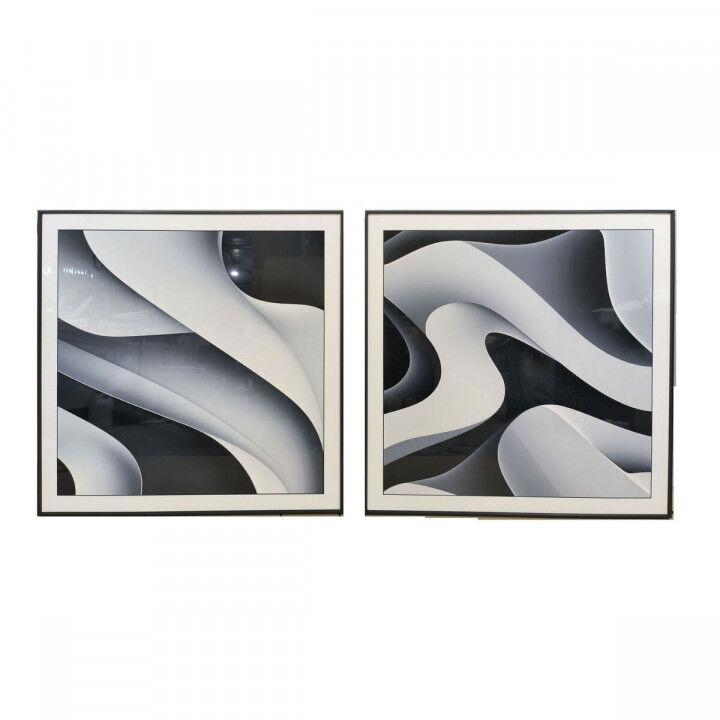 Schilderij Home ESPRIT Aluminium Hout MDF 80 x 3,5 x 80 cm