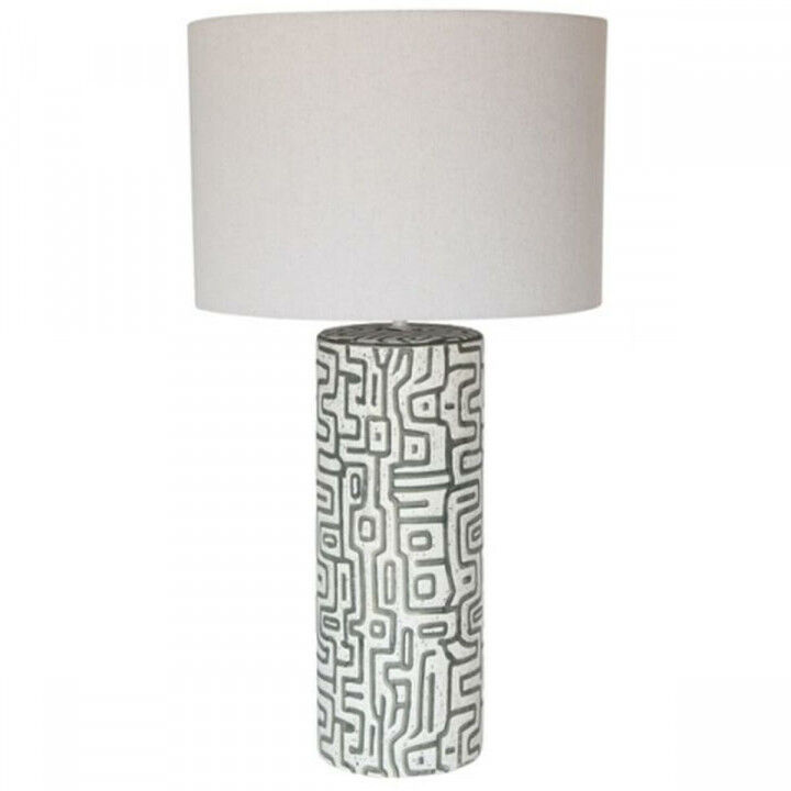 Lámpara de mesa Home ESPRIT Lino Cerámica 42 X 42 X 73 cm