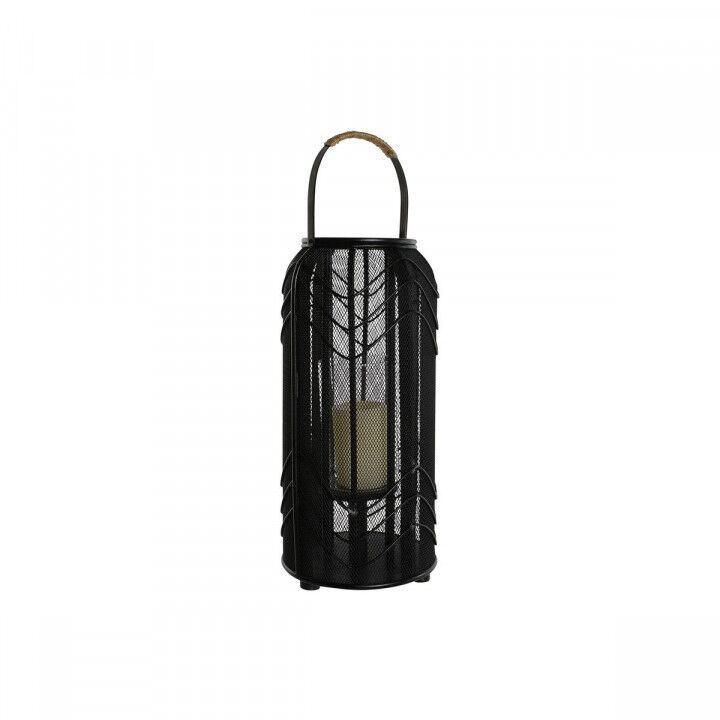 Portavelas Home ESPRIT Negro Metal 21,5 x 21,5 x 43,5 cm