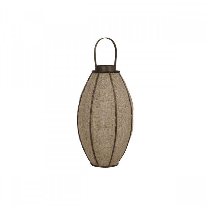 Portavelas Home ESPRIT Natural Yute Bambú 34 x 34 x 60 cm